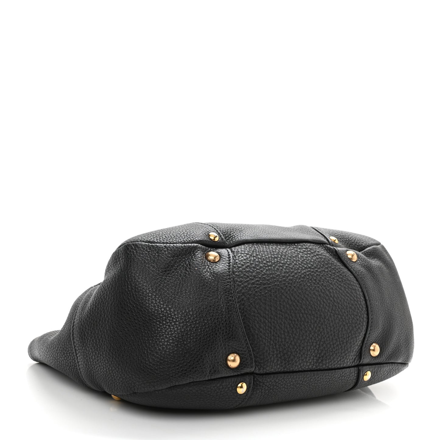 Vitello Daino Pushlock Tote Black