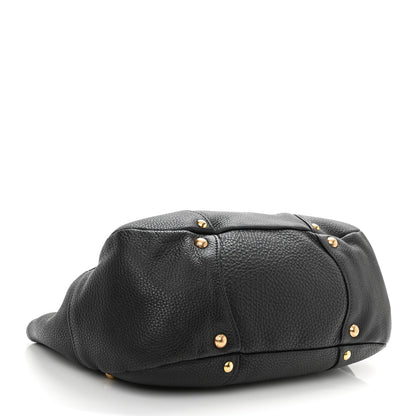 Prada Vitello Daino Pushlock Tote Black 3 of 10