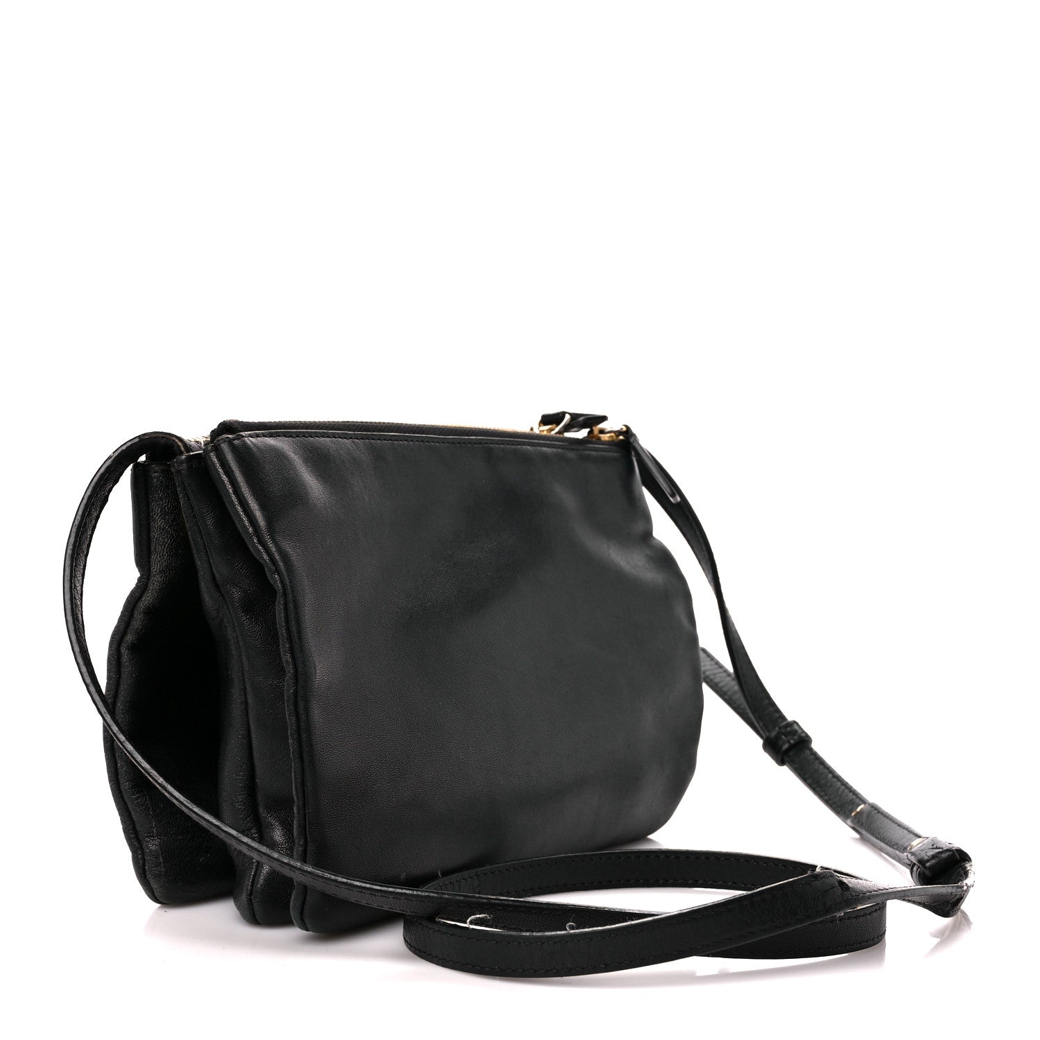 Celine Lambskin Small Trio Crossbody Bag Black 3 of 12