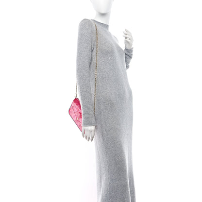 Louis Vuitton Vernis Valentine Pochette Felicie Chain Wallet Fuchsia 2 of 10