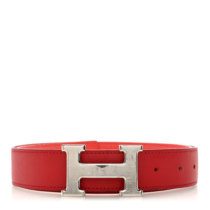 Hermes Swift Epsom 32mm Belt Strap 80 Vermilion Rose Jaipur 1 of 6