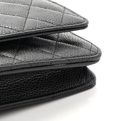 Chanel Caviar Quilted Wallet On Chain WOC Black 12 of 13