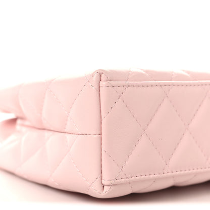 Chanel Shiny Aged Calfskin Quilted Nano Kelly Shopper Light Pink 9 of 11