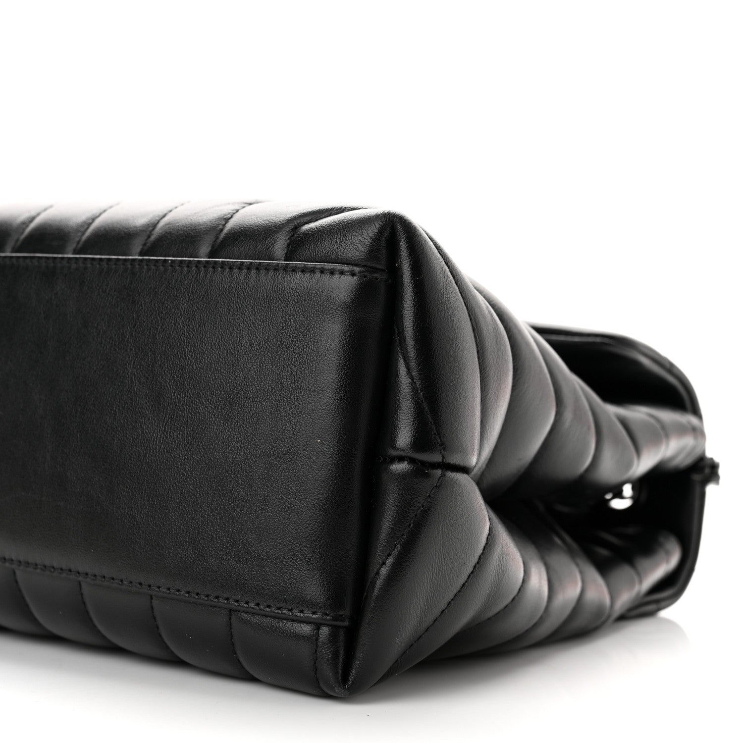 Saint Laurent Calfskin Y Quilted Monogram Medium Loulou Chain Satchel Black 10 of 10
