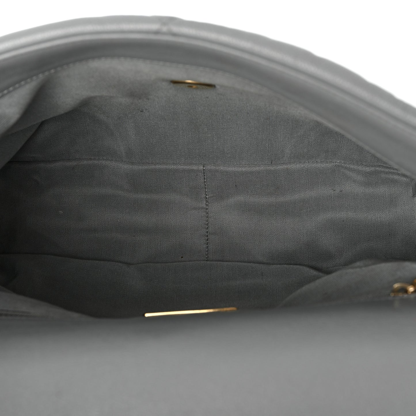 Lambskin Quilted Large Chanel 19 Flap Grey