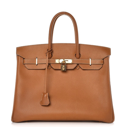 Hermes Ardennes Birkin 35 Gold 1 of 11