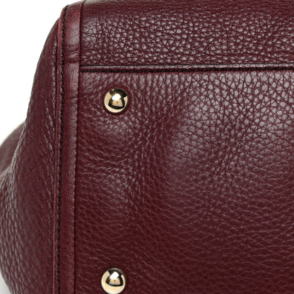 Gucci Pebbled Calfskin Medium Soho Shoulder Bag Bordeaux 19 of 24