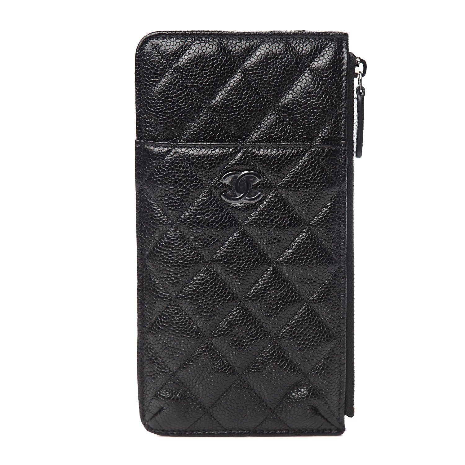 Chanel Caviar Quilted Classic Flat Wallet Pouch So Black 1 of 8