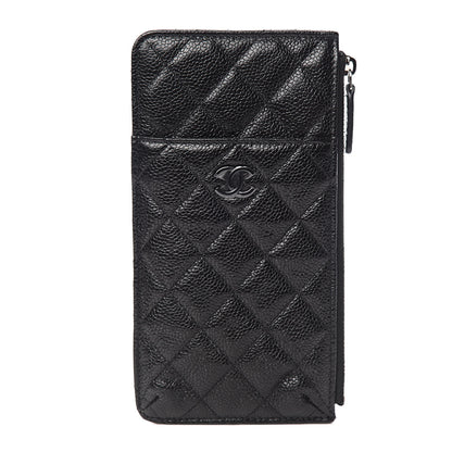 Chanel Caviar Quilted Classic Flat Wallet Pouch So Black 1 of 8