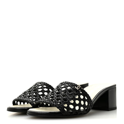 Chanel Goatskin Braided Mules 35 Black 4 of 8
