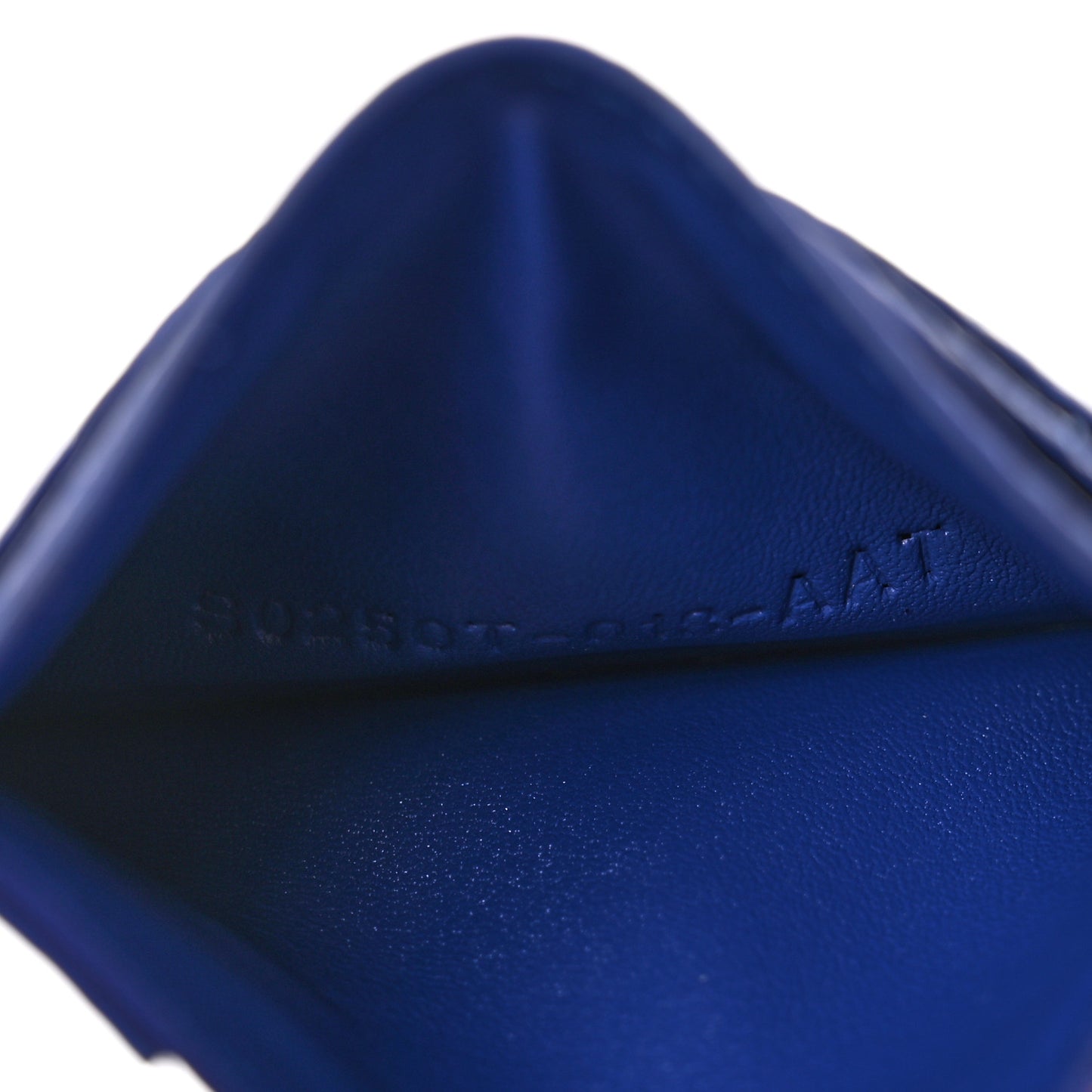 Python Embossed Calfskin Card Holder Yves Blue