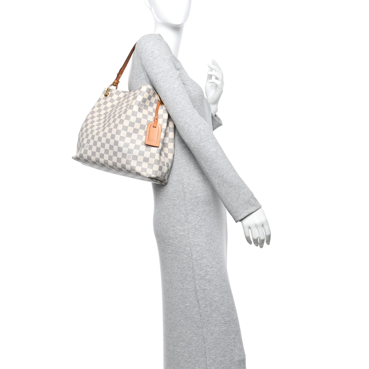 Louis Vuitton Damier Azur Graceful PM Rose Ballerine 2 of 11