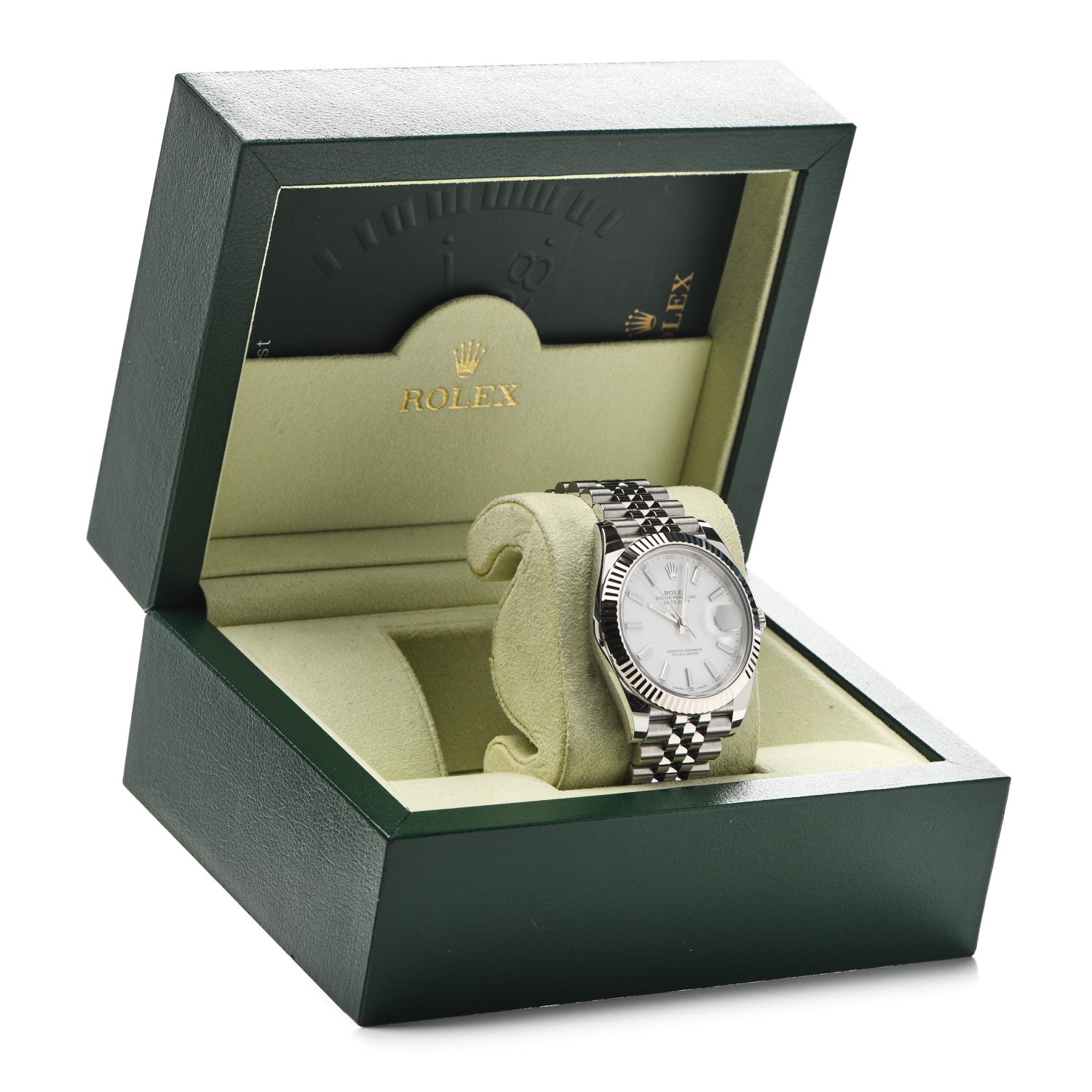 Rolex Stainless Steel 18K White Gold 41mm Oyster Perpetual Datejust Watch White 126334 6 of 6
