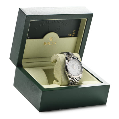 Rolex Stainless Steel 18K White Gold 41mm Oyster Perpetual Datejust Watch White 126334 6 of 6