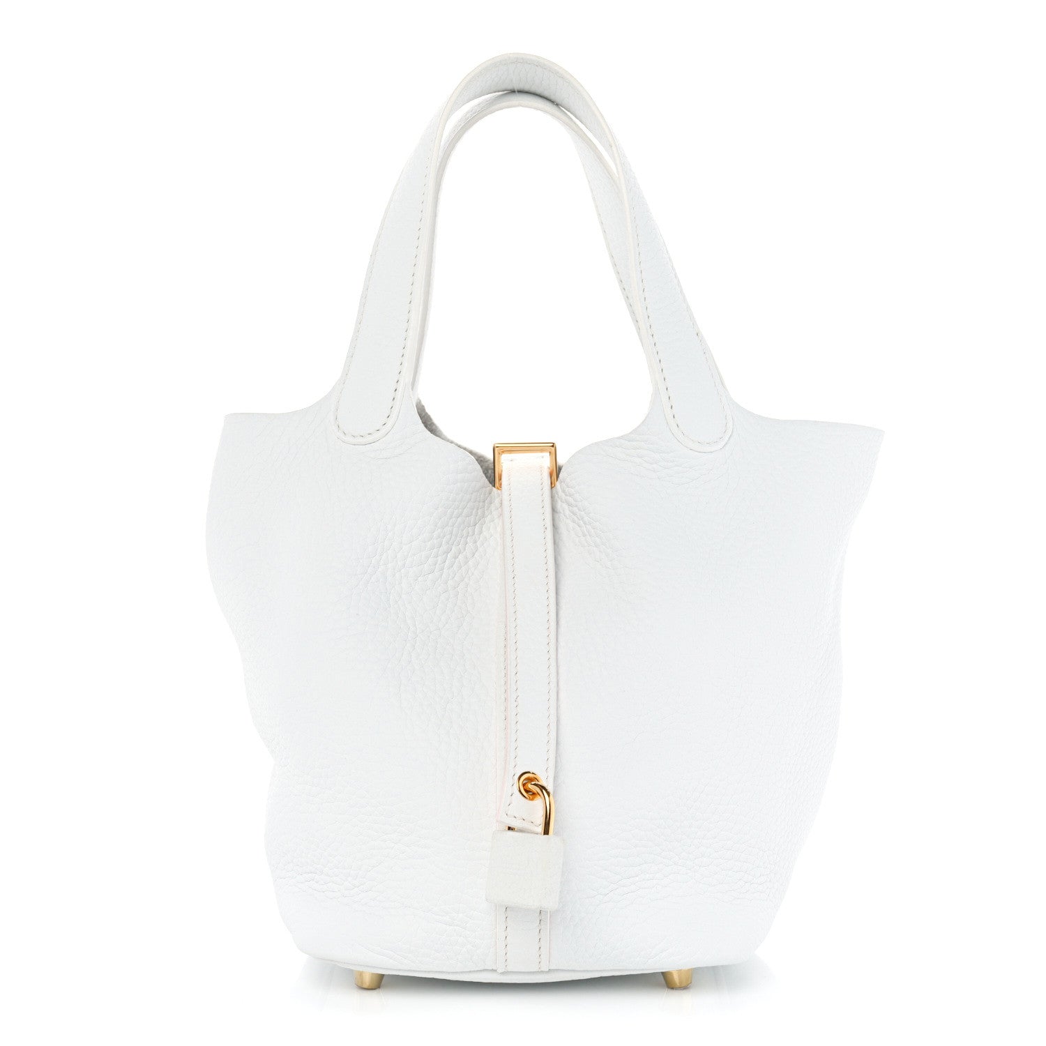 Hermes Taurillon Clemence Picotin Lock 18 PM White 1 of 13