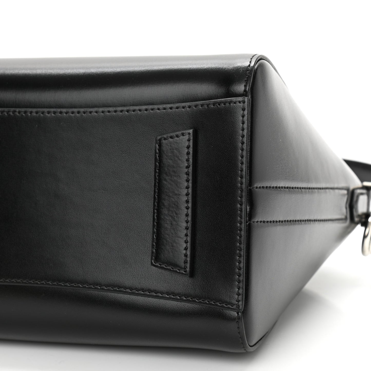 Shiny Lord Calfskin Small Antigona Black