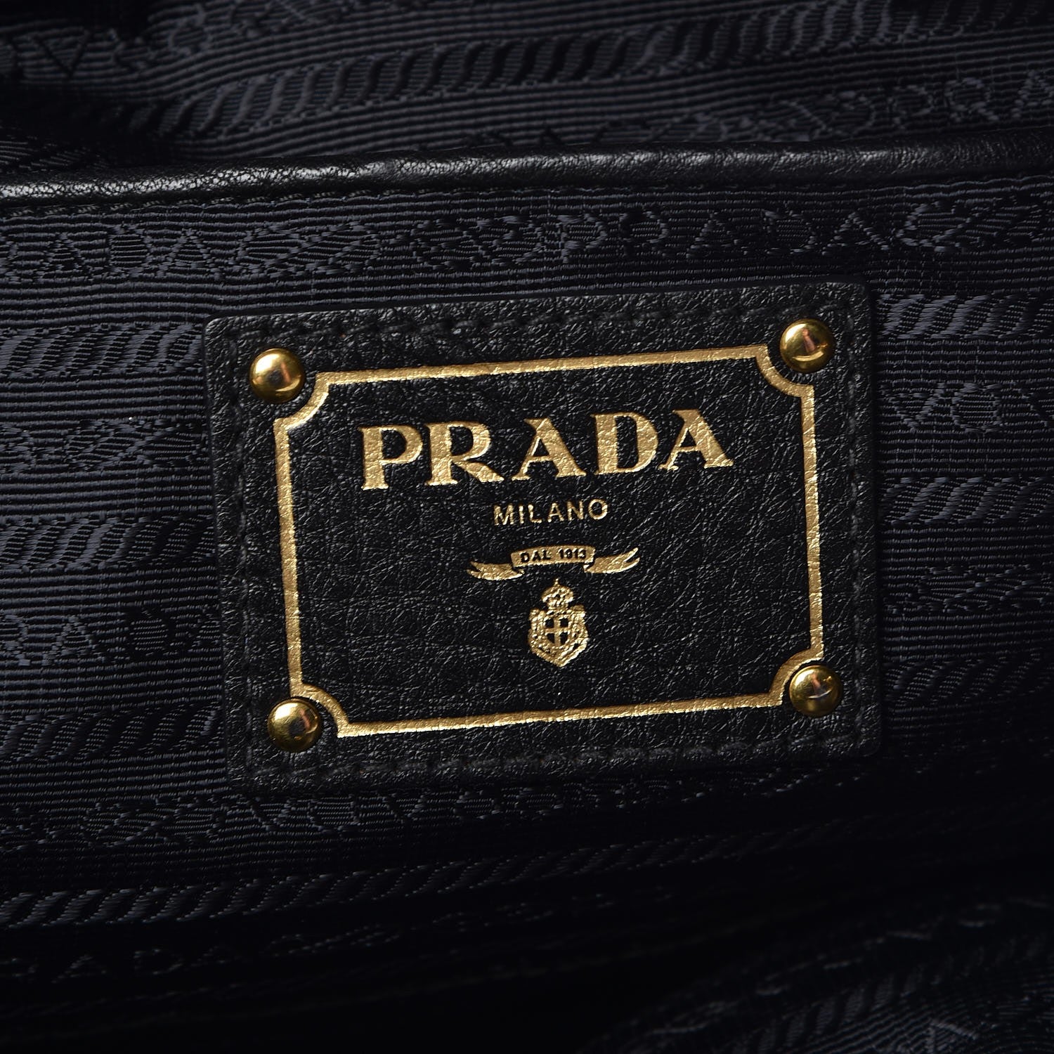 Prada Tessuto Nylon Vitello Daino Tote Black 7 of 9
