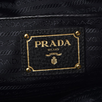 Prada Tessuto Nylon Vitello Daino Tote Black 7 of 9