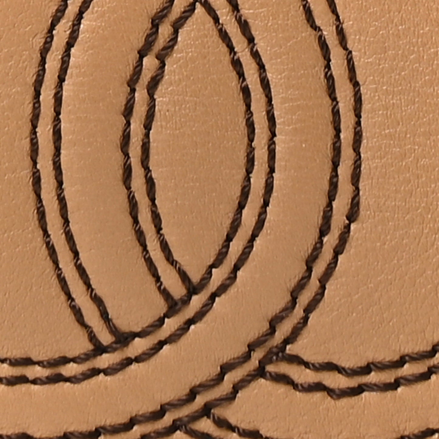 Calfskin CC Tassel Shopping Tote Beige