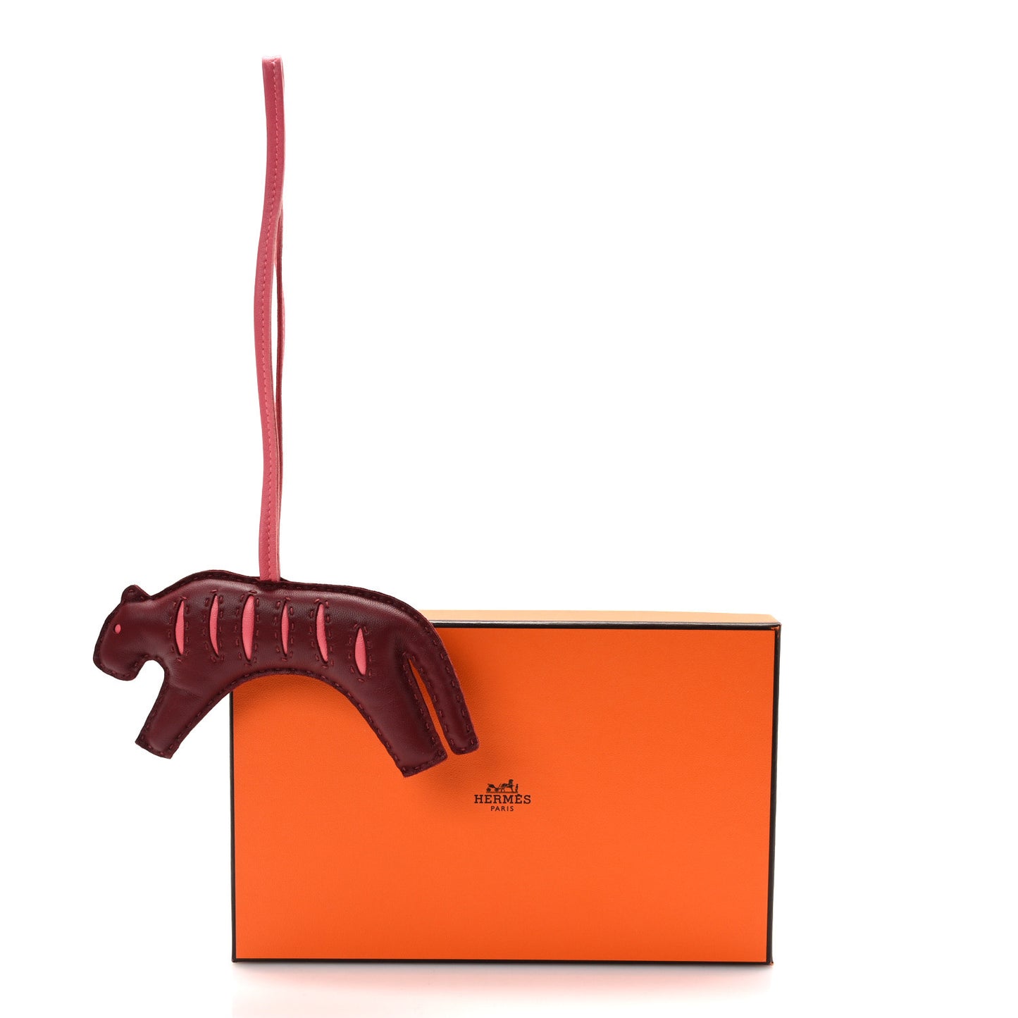Milo Lambskin Rooroo Bag Charm Rouge H Rose Azalee