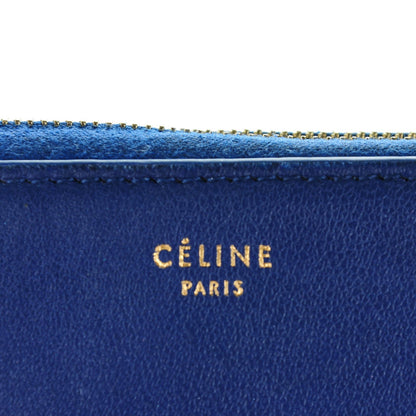 Celine Lambskin Large Zip Around Multifunction Wallet Indigo Beige 7 of 7