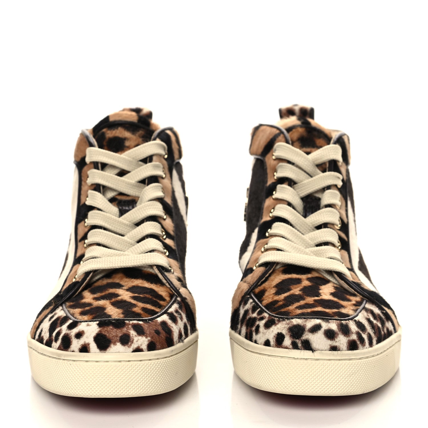 Christian Louboutin Calf Hair Animal Print Rantus Orlato Flat Sneakers 38.5 Multicolor 2 of 8