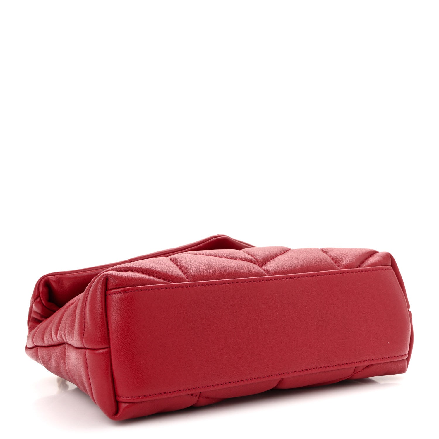 Saint Laurent Lambskin Quilted Toy Loulou Puffer Monogram Chain Satchel New Red 4 of 10