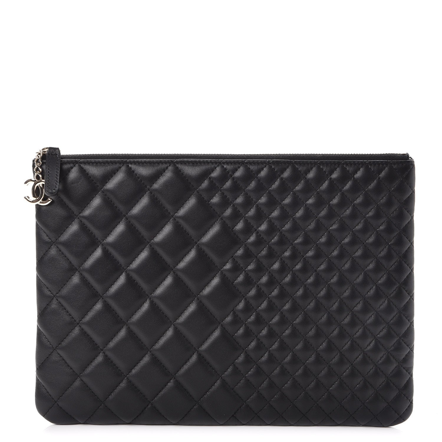 Chanel Lambskin Bi Quilted Medium Cosmetic Case Black 1 of 8