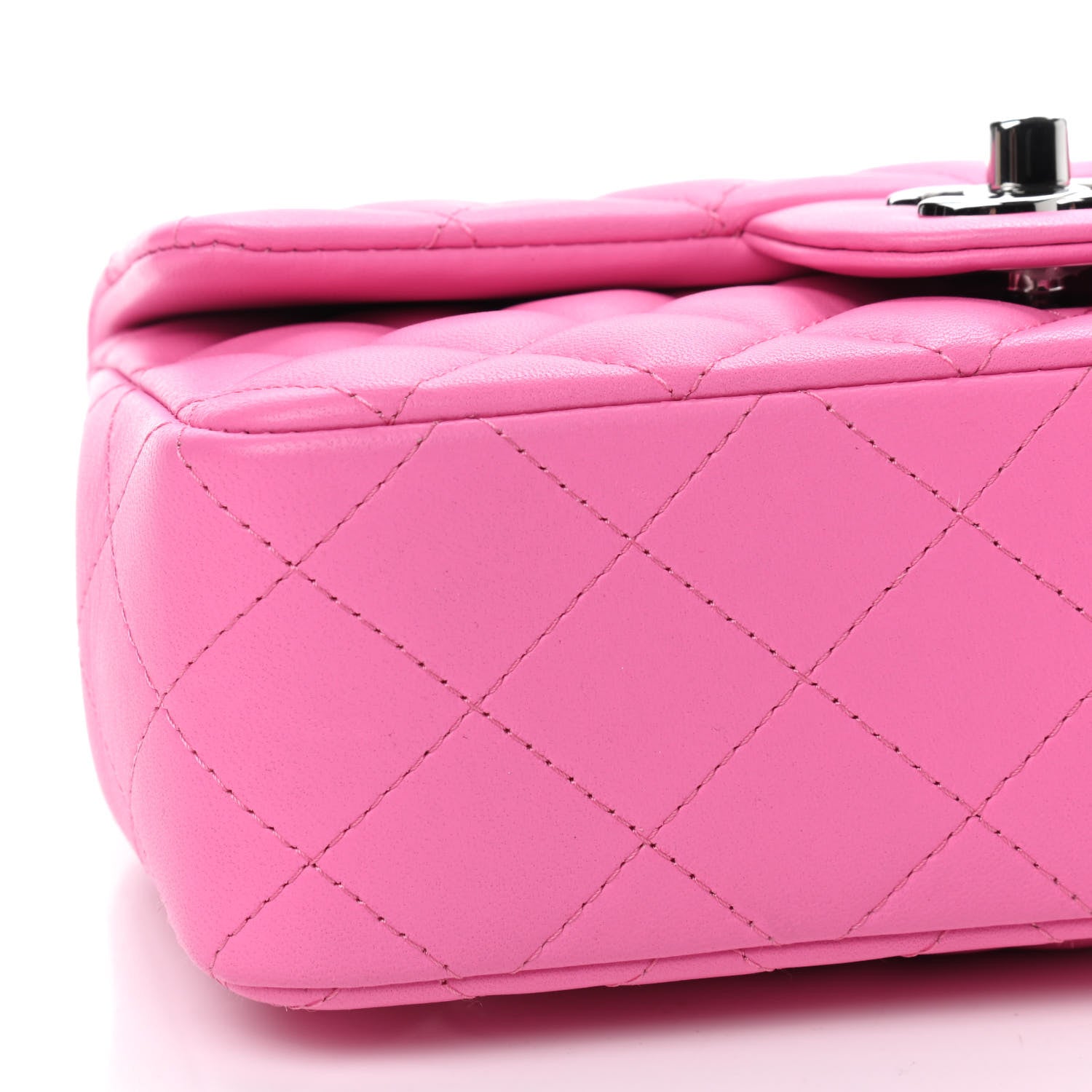 Chanel Lambskin Quilted Mini Rectangular Flap Pink 5 of 8