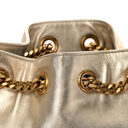 Saint Laurent Lambskin Matelasse Monogram Joe Backpack Pale Gold 19 of 19