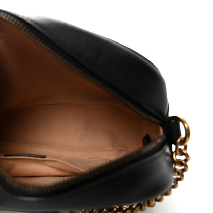 Gucci Calfskin Matelasse Small GG Marmont Chain Shoulder Bag Black 5 of 10