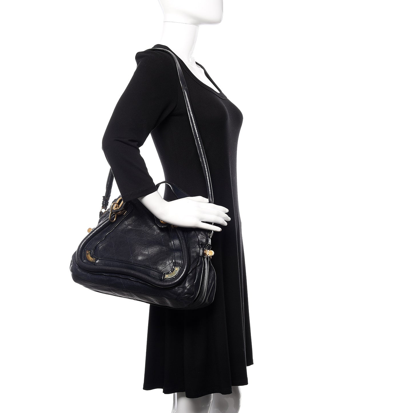 Sheepskin Stitched Medium Paraty Navy