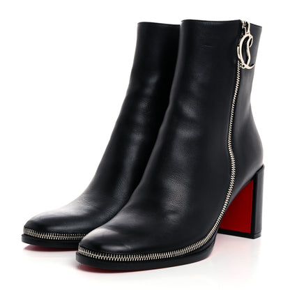 Christian Louboutin Calfskin Zip 70 Booty 40 Black 3 of 7