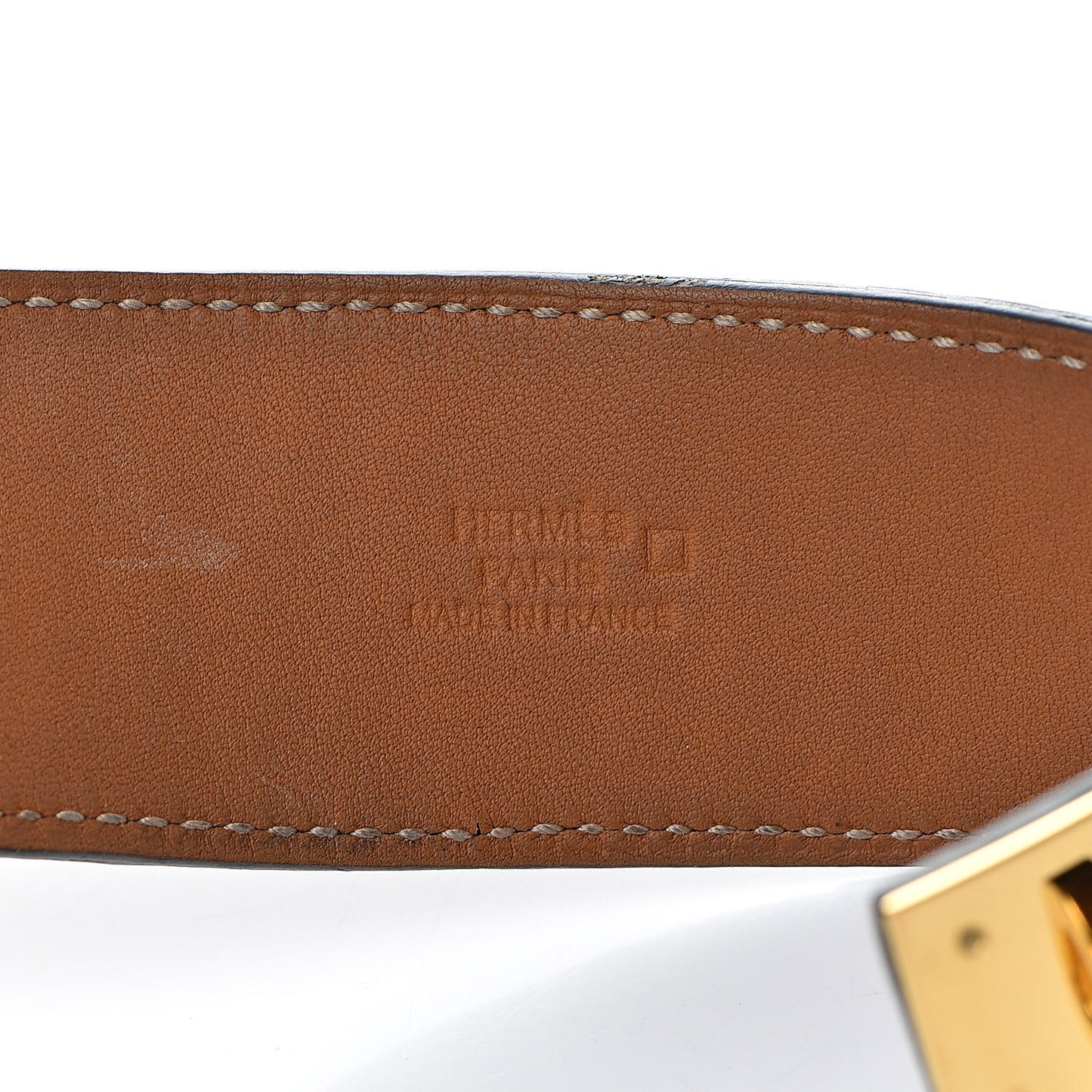 Matte Alligator Kelly Dog Cuff Black