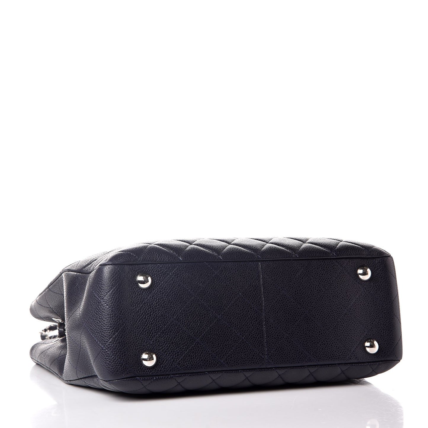 Caviar Quilted Flap Tote Marine