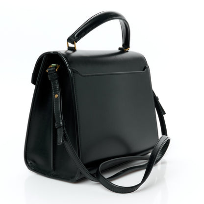Saint Laurent Smooth Calfskin Medium Classic Monogram Cassandra Top Handle Black Rouge Legion 3 of 11