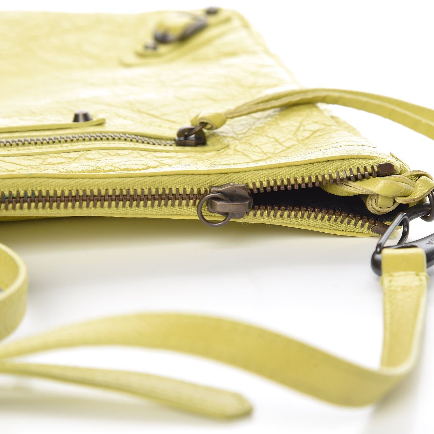 Balenciaga Agneau Classic Hardware Flat Crossbody Jaune Poussin 8 of 13