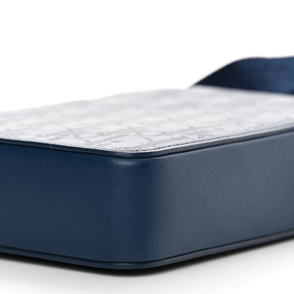 Christian Dior Calfskin Oblique Galaxy Perforated World Tour Messenger Pouch Blue White 10 of 11
