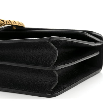 Gucci Calfskin Web Small Dionysus Shoulder Bag Black 10 of 11