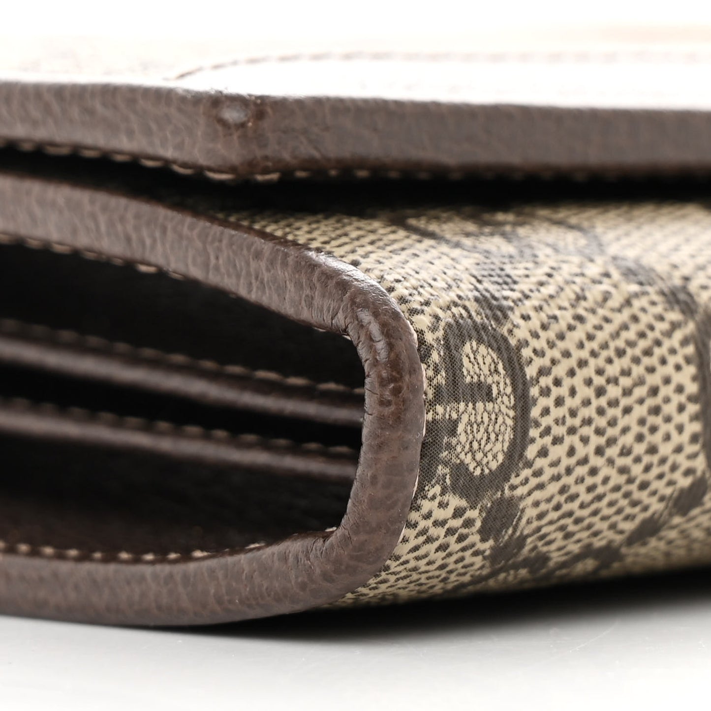 GG Supreme Monogram Web Ophidia Wallet On Chain Brown