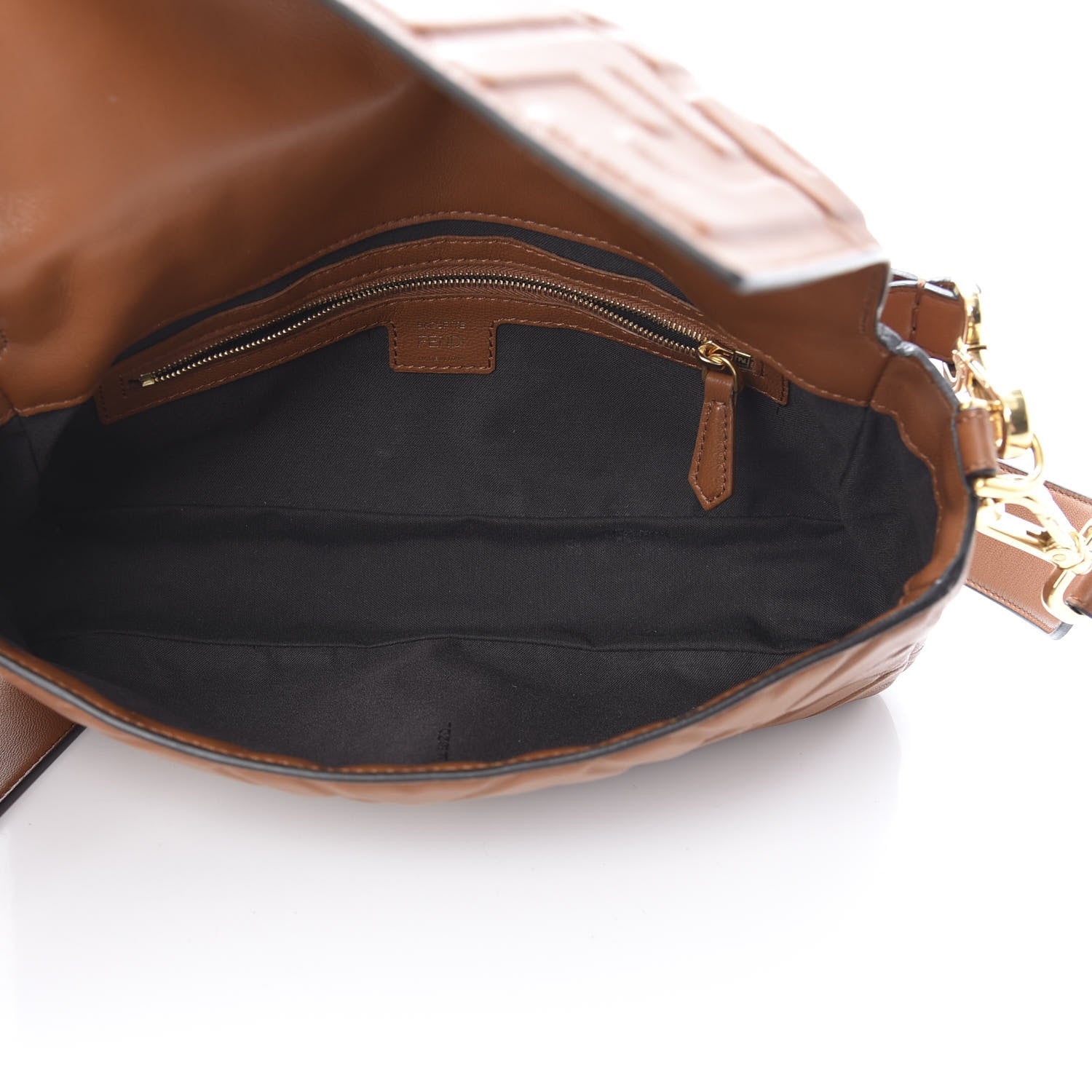 Fendi Nappa FF 1974 Embossed Baguette Coloniale 5 of 11