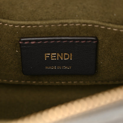 Fendi Sheepskin Vitello King Plexiglass Logo Embroidered Mini By The Way Top Handle Boston Ghiaccio 5 of 9