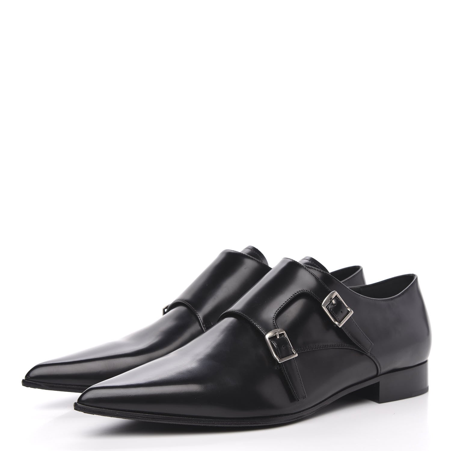 Christian Dior Brushed Calfskin Swing Monk Shoe 41 Black 3 of 8