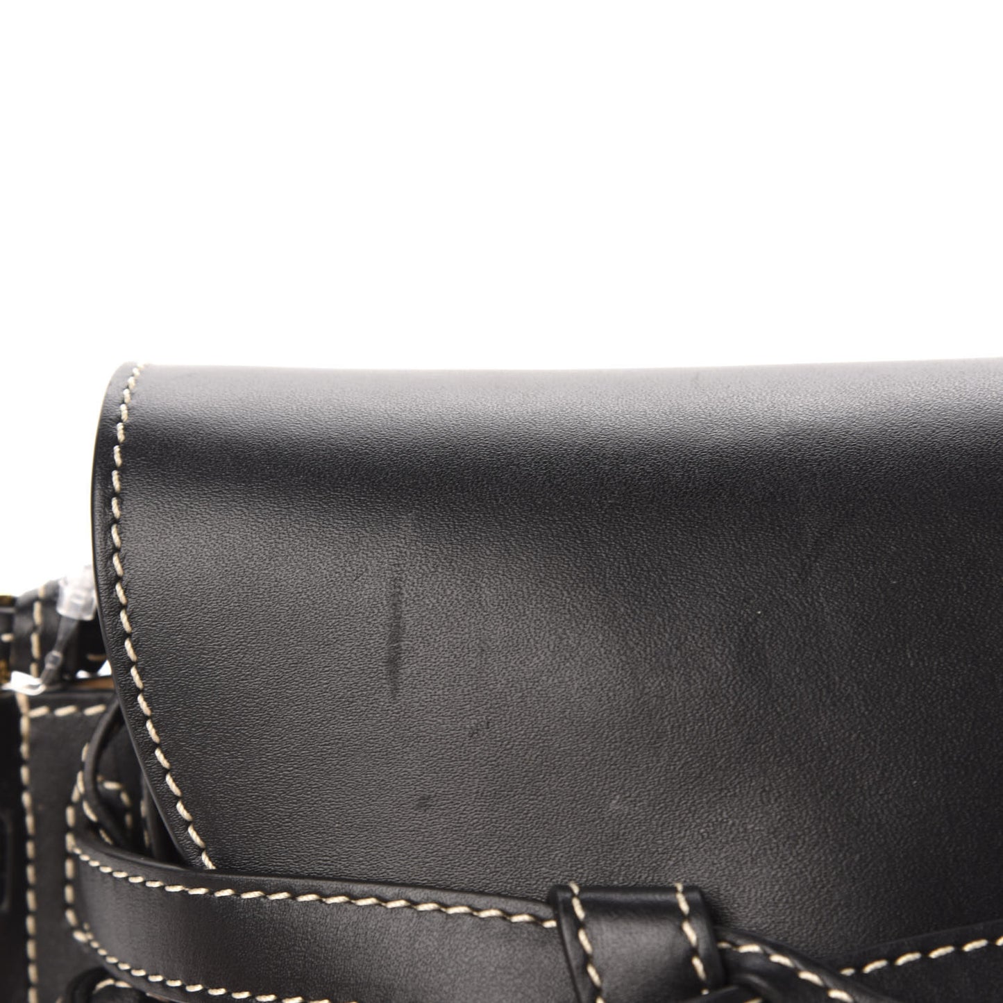 Calfskin Mini Gate Belt Bag Black
