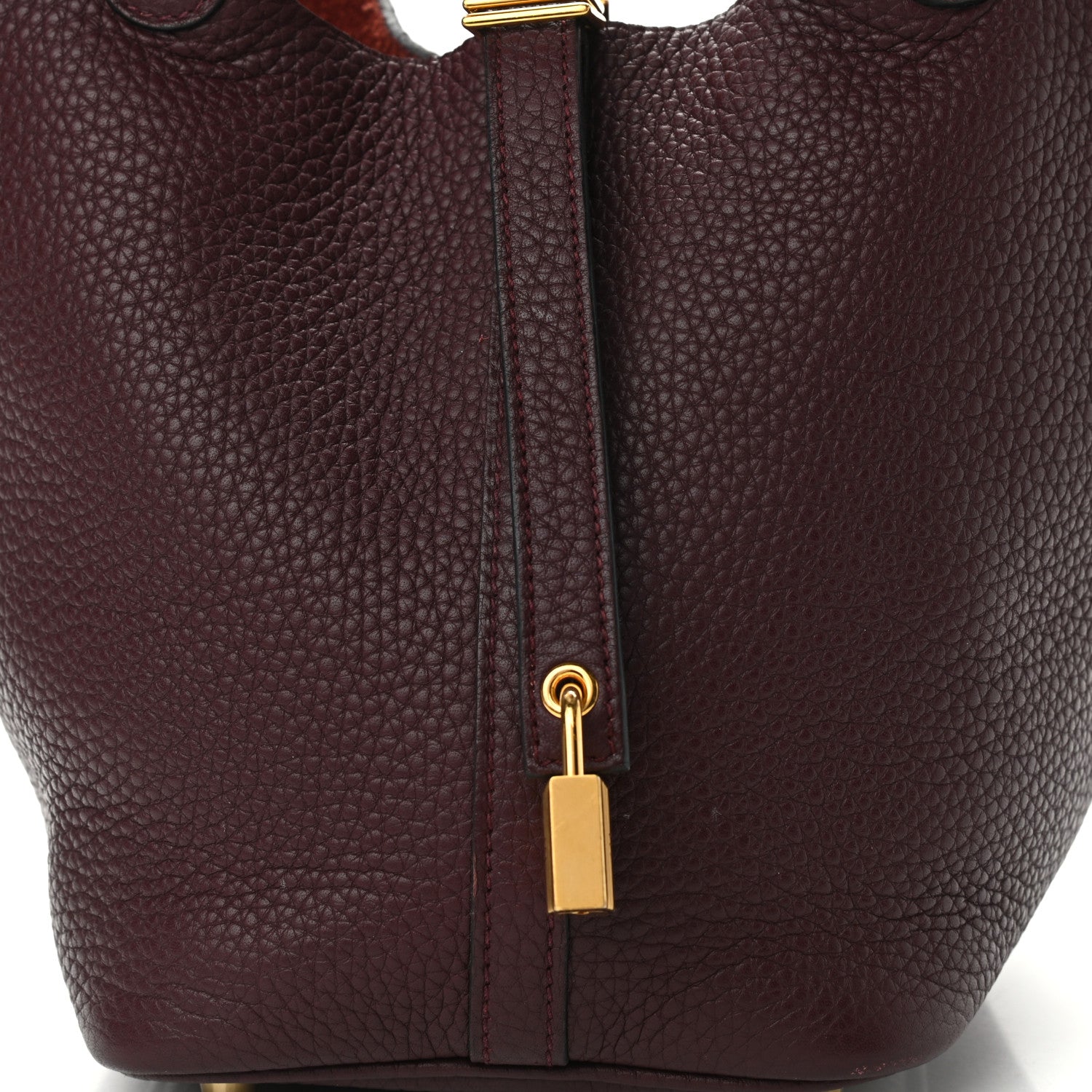 Hermes Taurillon Clemence Swift Eclat Picotin Lock 18 PM Prune Orange Poppy 7 of 10
