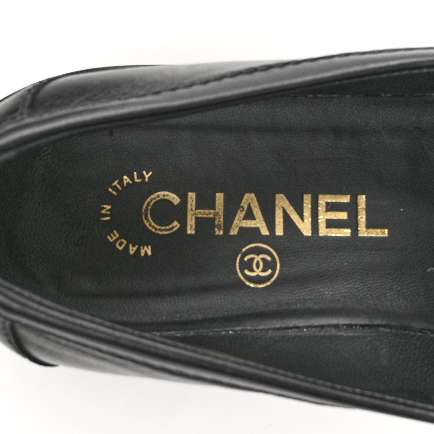 Lambskin Quilted CC Turnlock Loafers 37 Black