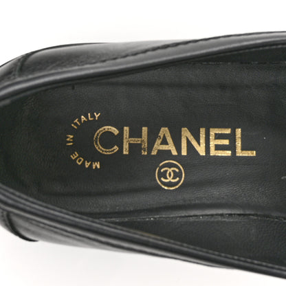 Chanel Lambskin Quilted CC Turnlock Loafers 37 Black 7 of 10