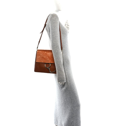 Chloe Suede Calfskin Medium Faye Shoulder Bag Tobacco 2 of 9