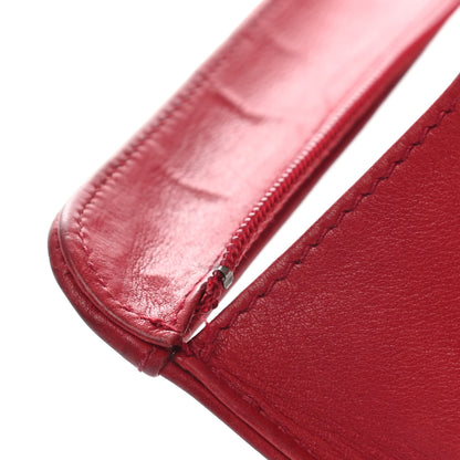 Chanel Vinyl CC Logo Cosmetic Pouch Red 9 of 13
