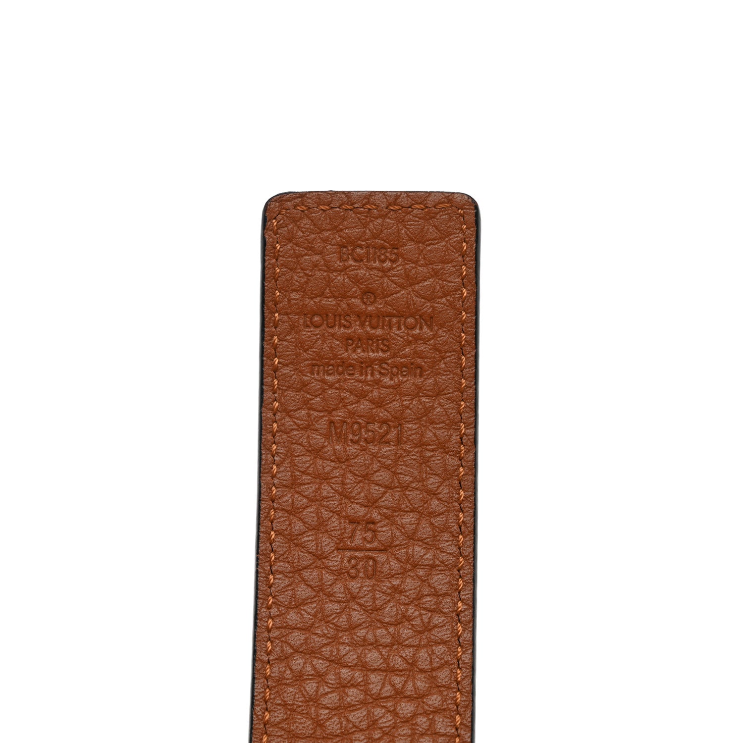 Louis Vuitton Taurillon Calfskin 30mm LV Initiales Reversible Belt 75 30 Black 6 of 7